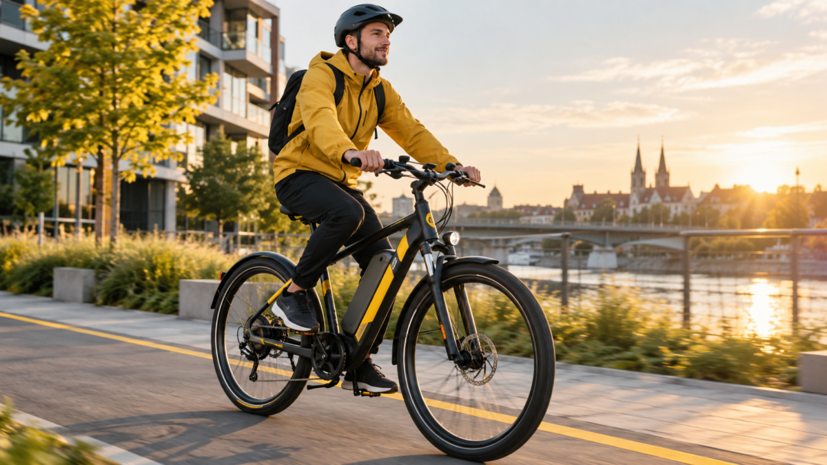 Tani rower elektryczny podczas jazdy po mieście – poradnik zakupowy 2026
