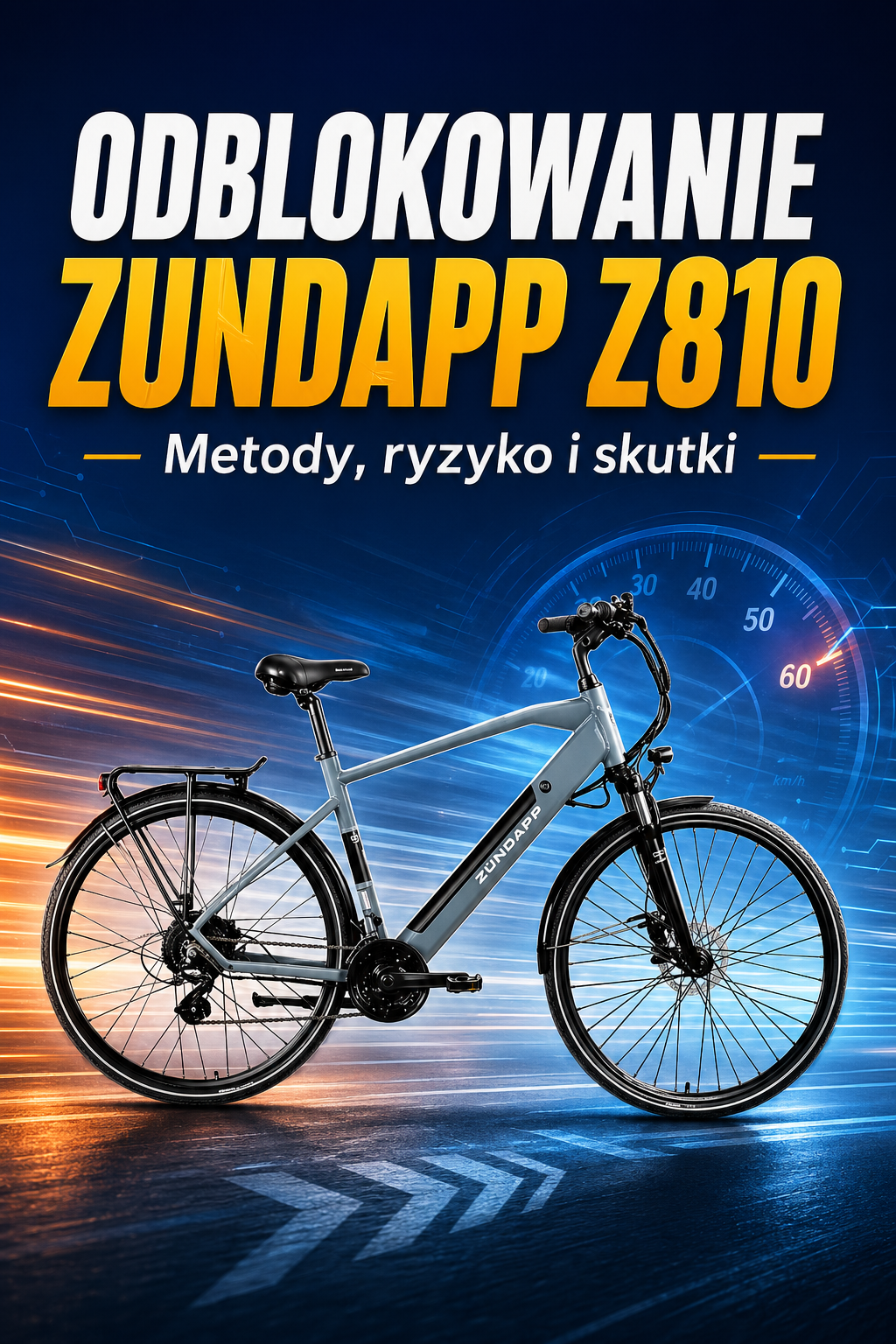 Zundapp Z810 – pionowa okładka artykułu o odblokowaniu roweru elektrycznego z silnikiem Ananda i limitem 25 km/h