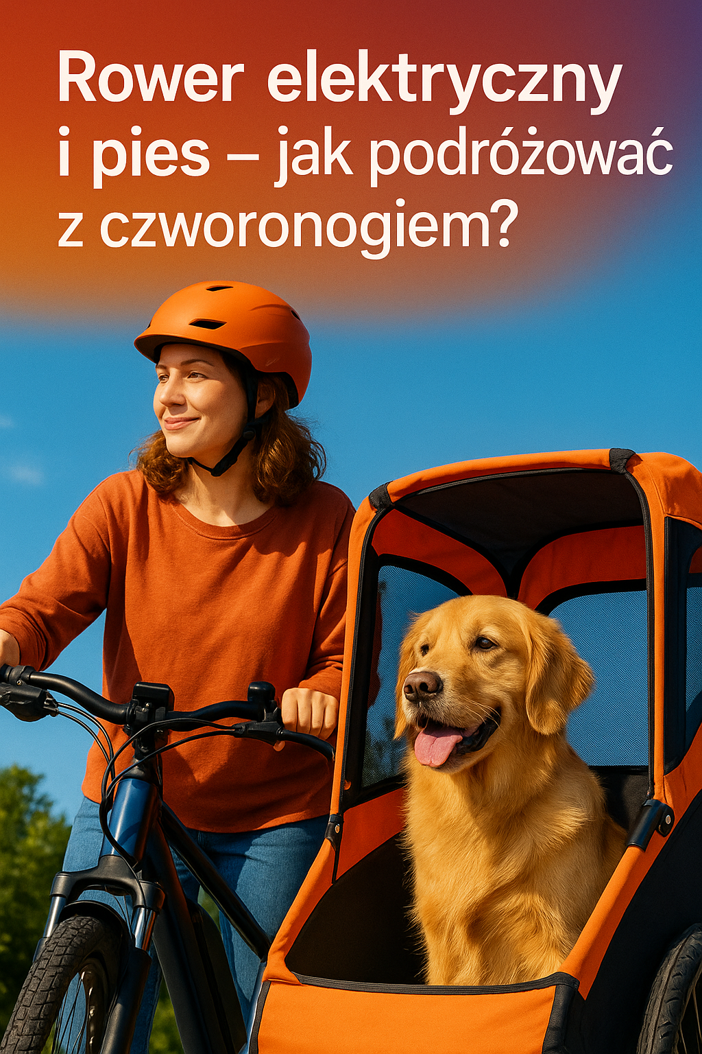 Rower elektryczny i pies