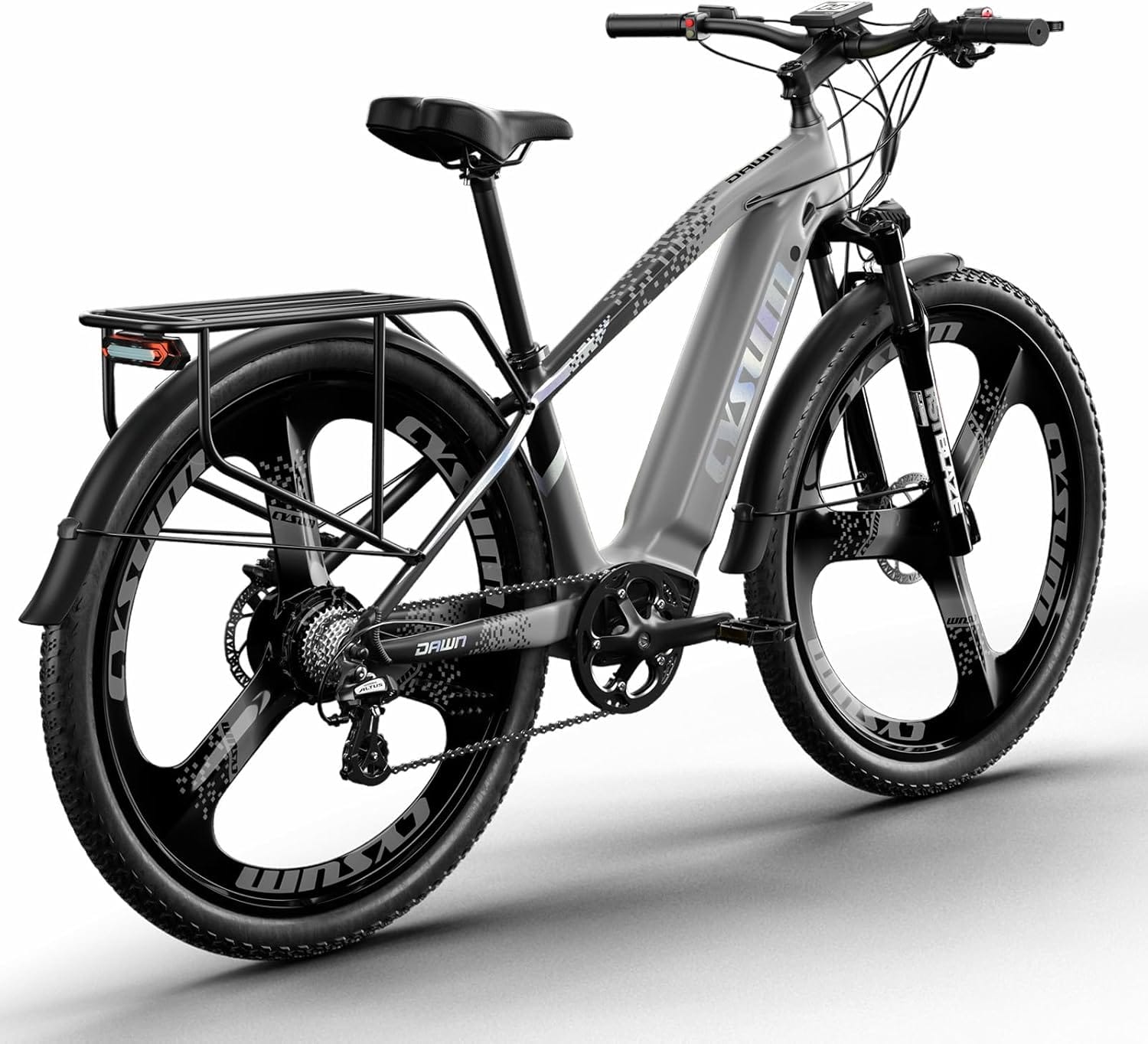 Antgooat MTB rower górski dla dorosłych z solidnym bagażnikiem, aerodynamicznymi kołami i amortyzacją, idealny do jazdy po górskich szlakach i terenowych wyprawach.