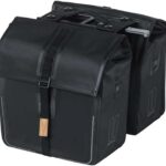 plecak czy sakwy na rower - sakwa Basil Urban Dry MIK podwójna torba na sakwa matowa, czarna, 50 litrów