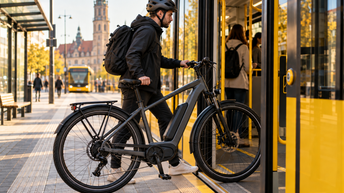 Rower elektryczny w komunikacji miejskiej – przewóz e-bike’a w tramwaju