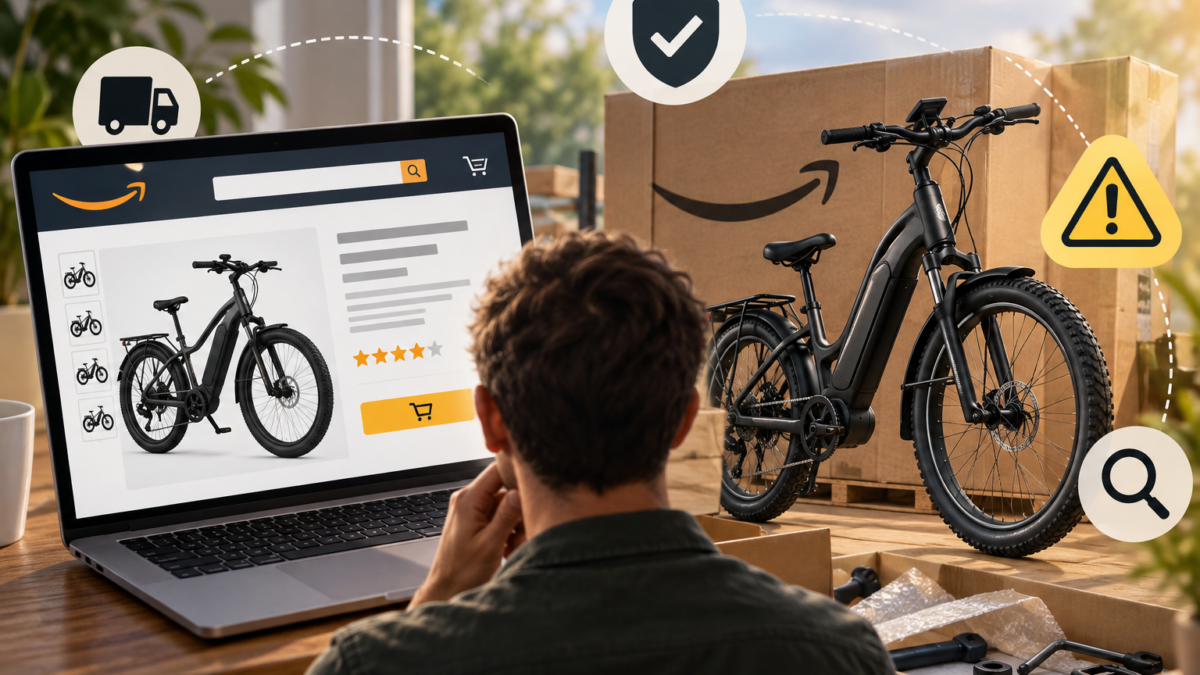 Rower elektryczny kupowany na Amazon – na co uważać przed zakupem online