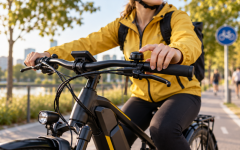 Rower elektryczny z dzwonkiem na kierownicy – obowiązkowe wyposażenie e-bike’a zgodnie z przepisami