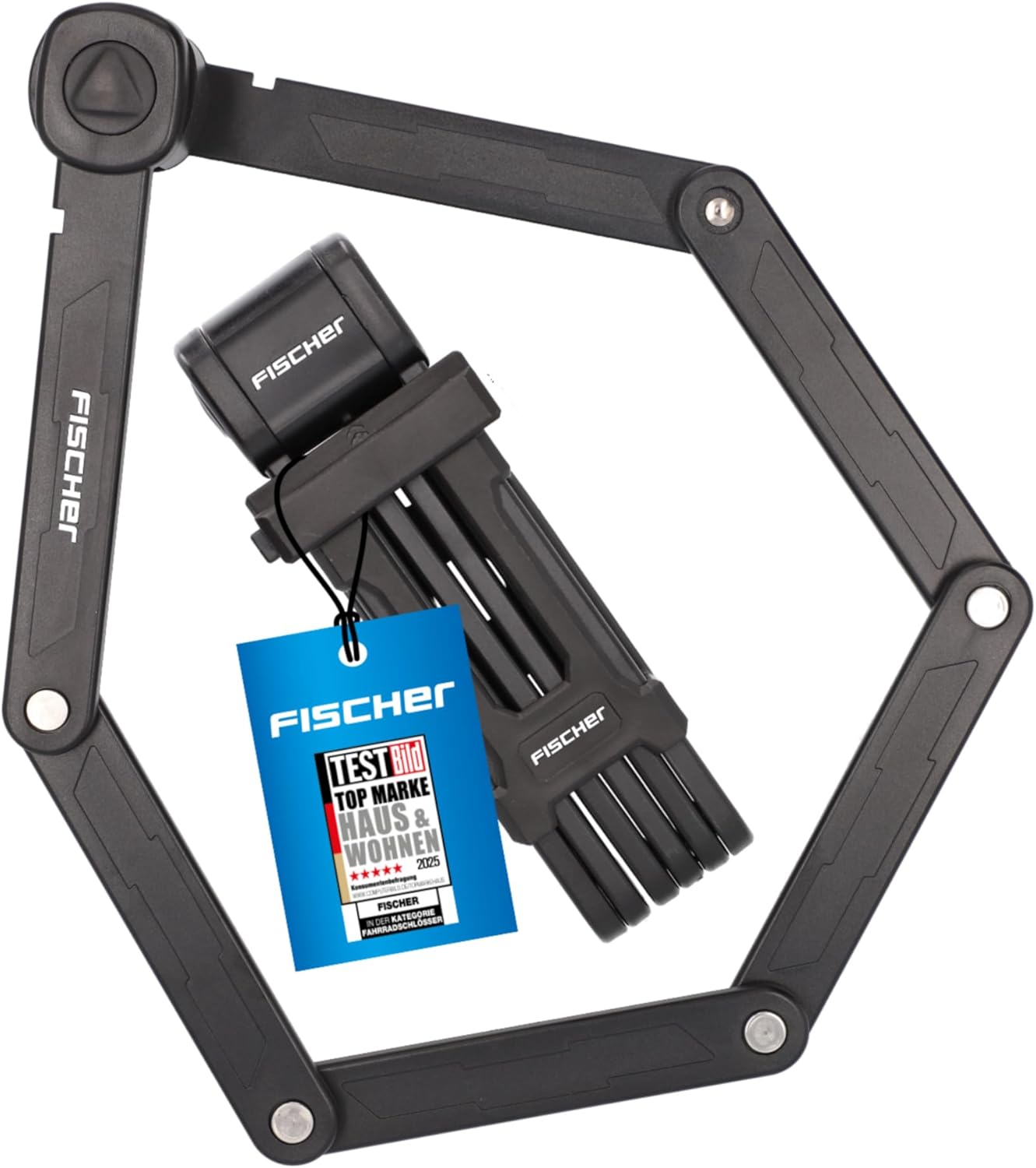 Fischer składane zapięcie z uchwytem i 2 kluczami bezpieczeństwa
