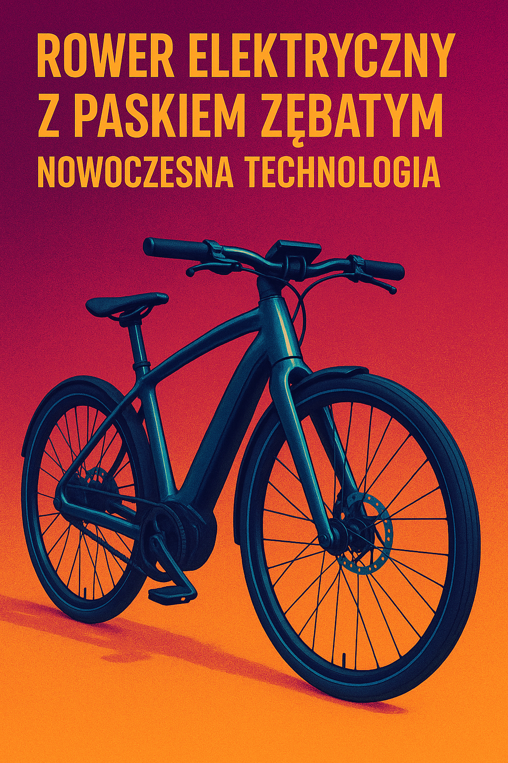 Rower elektryczny z paskiem zębatym