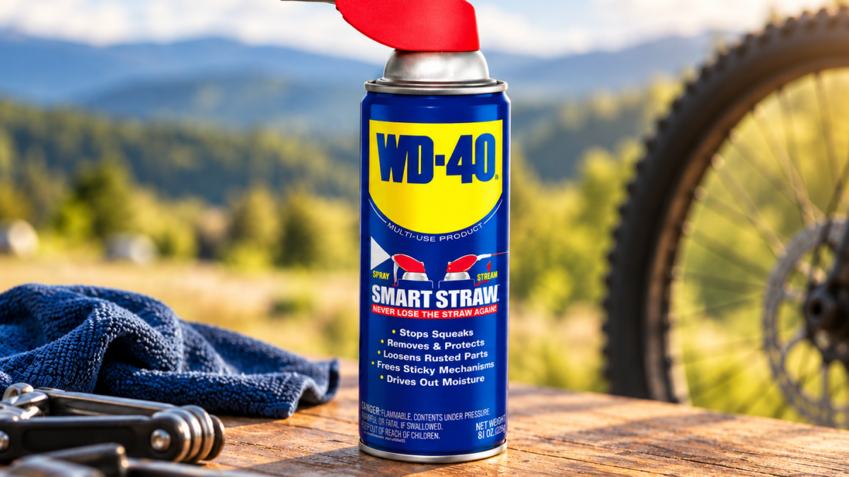 WD-40 przy rowerze elektrycznym – preparat do konserwacji i ochrony przed wilgocią