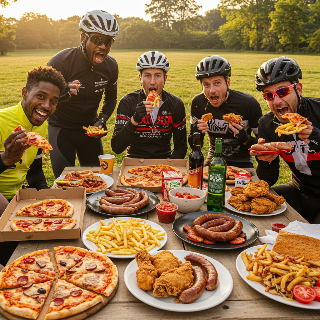 Ciężkostrawne posiłki przed jazdą na rowerze