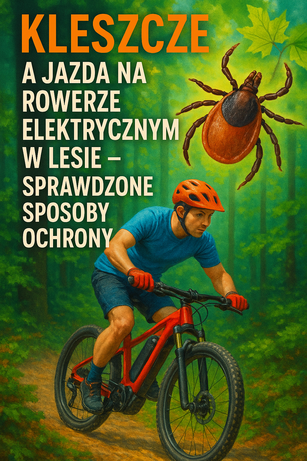 Kleszcze a jazda na rowerze elektrycznym w lesie