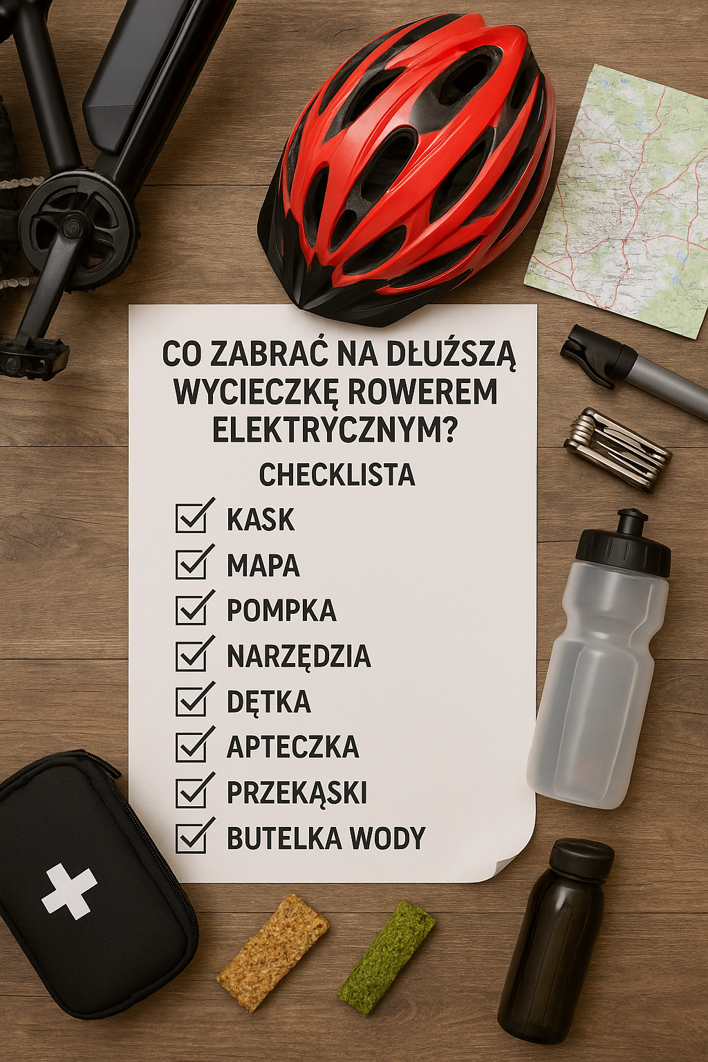 Co zabrać na dłuższą wycieczkę rowerem elektrycznym? (checklista)