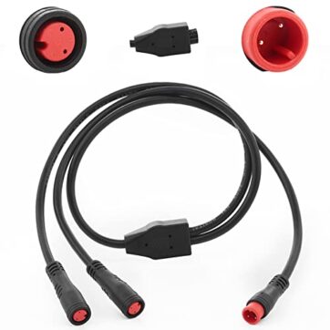 Baluoqi 1T2 – rozdzielacz Y Julet 2-pinowy 61 cm do rowerów elektrycznych i e-bike
