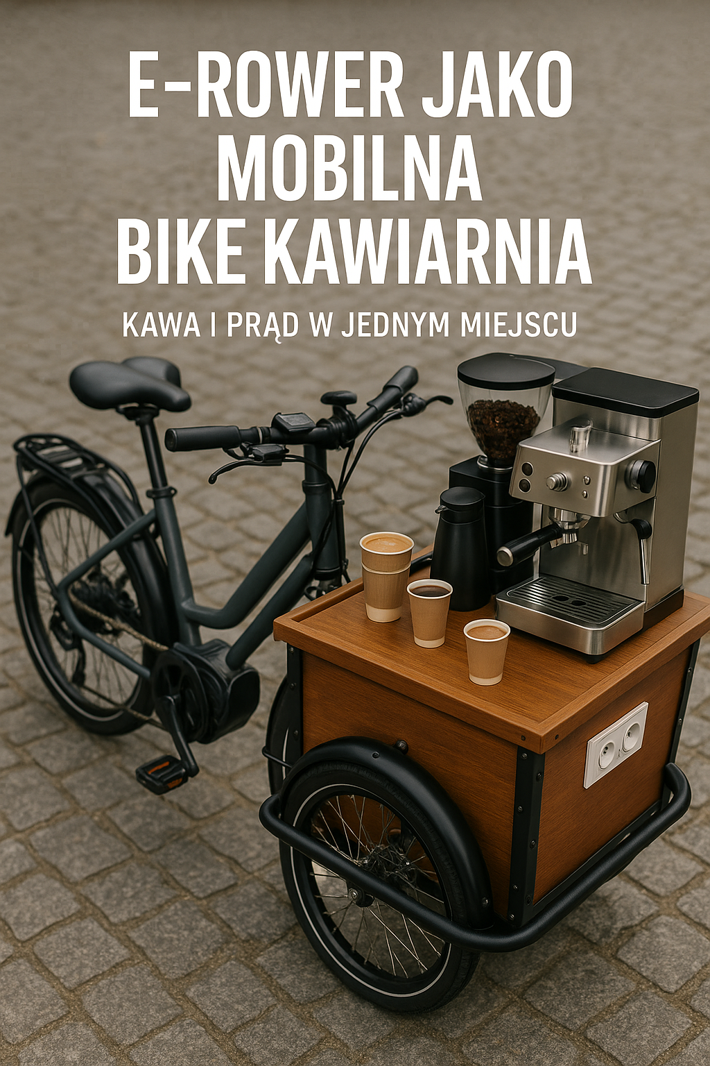 E-rower jako mobilna bike kawiarnia: Kawa i prąd w jednym miejscu