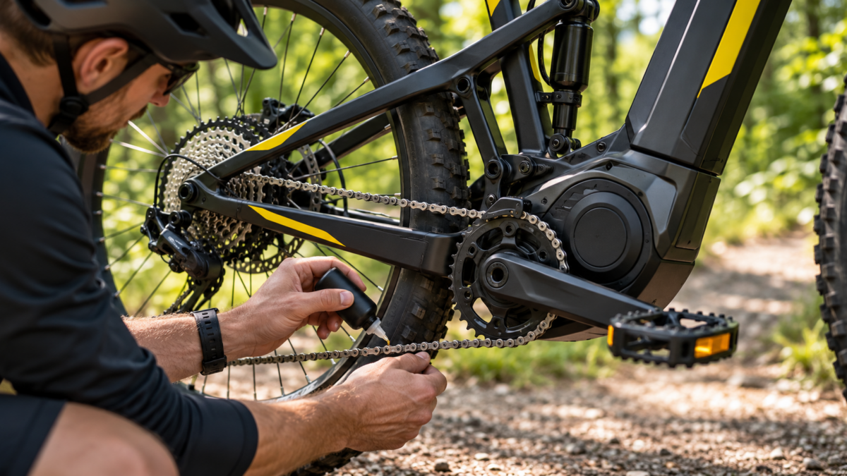 Smarowanie łańcucha roweru elektrycznego smarem ceramicznym – konserwacja napędu e-bike
