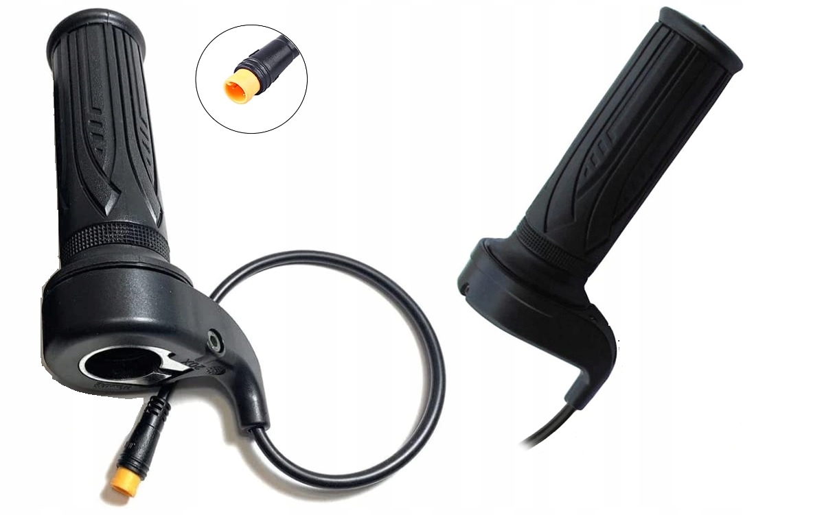 Manetka w rowerze elektrycznym na kierownicy, widok z bliska