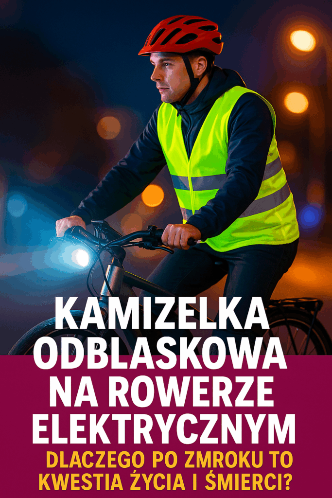 Kamizelka odblaskowa na rowerze elektrycznym