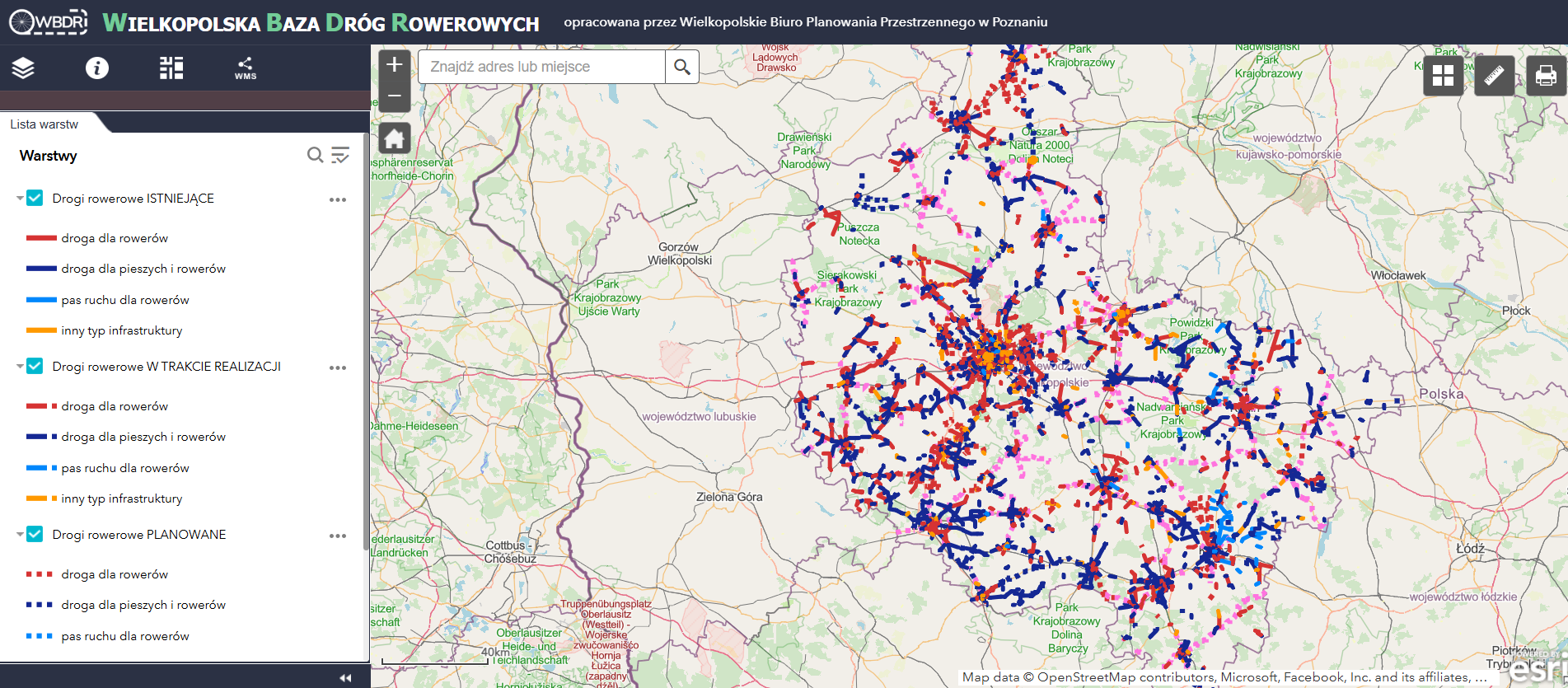 Wielkopolska Baza Dróg Rowerowych - strona główna