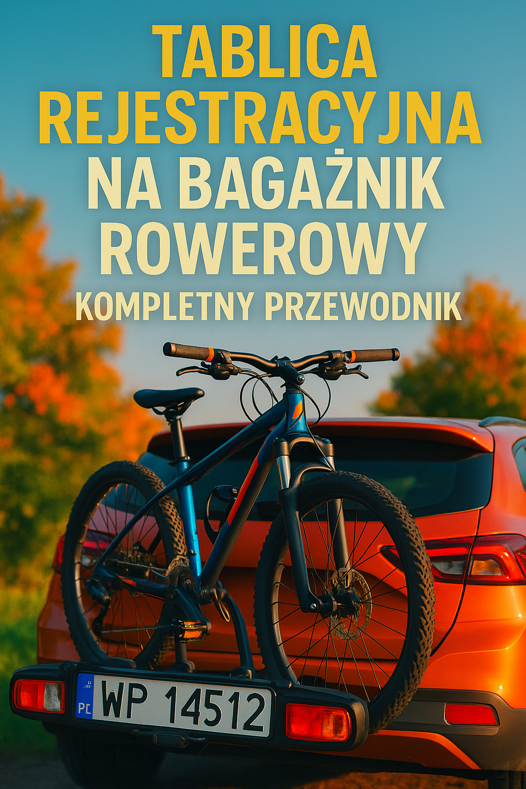 Tablica rejestracyjna na bagażnik rowerowy