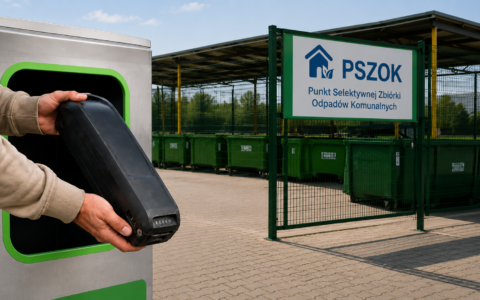 Zużyta bateria do roweru elektrycznego oddawana do PSZOK-u – akumulator e-bike’a przy punkcie selektywnej zbiórki odpadów komunalnych Select 82 more words to run Humanizer.