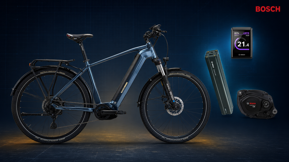 System Bosch w rowerze elektrycznym – silnik, akumulator i wyświetlacz okładka artykułu